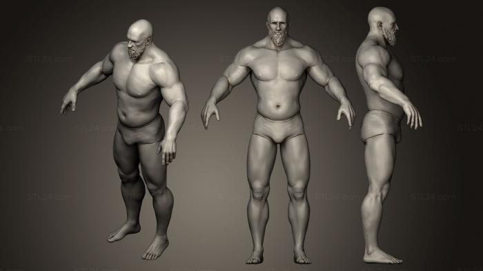 Figurines of people (Male Body Sculpt, STKH_0121) 3D models for cnc